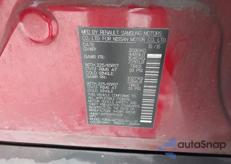 2016 Nissan Rogue Sv из США, поврежденный, VIN KNMAT2MT6GP611518